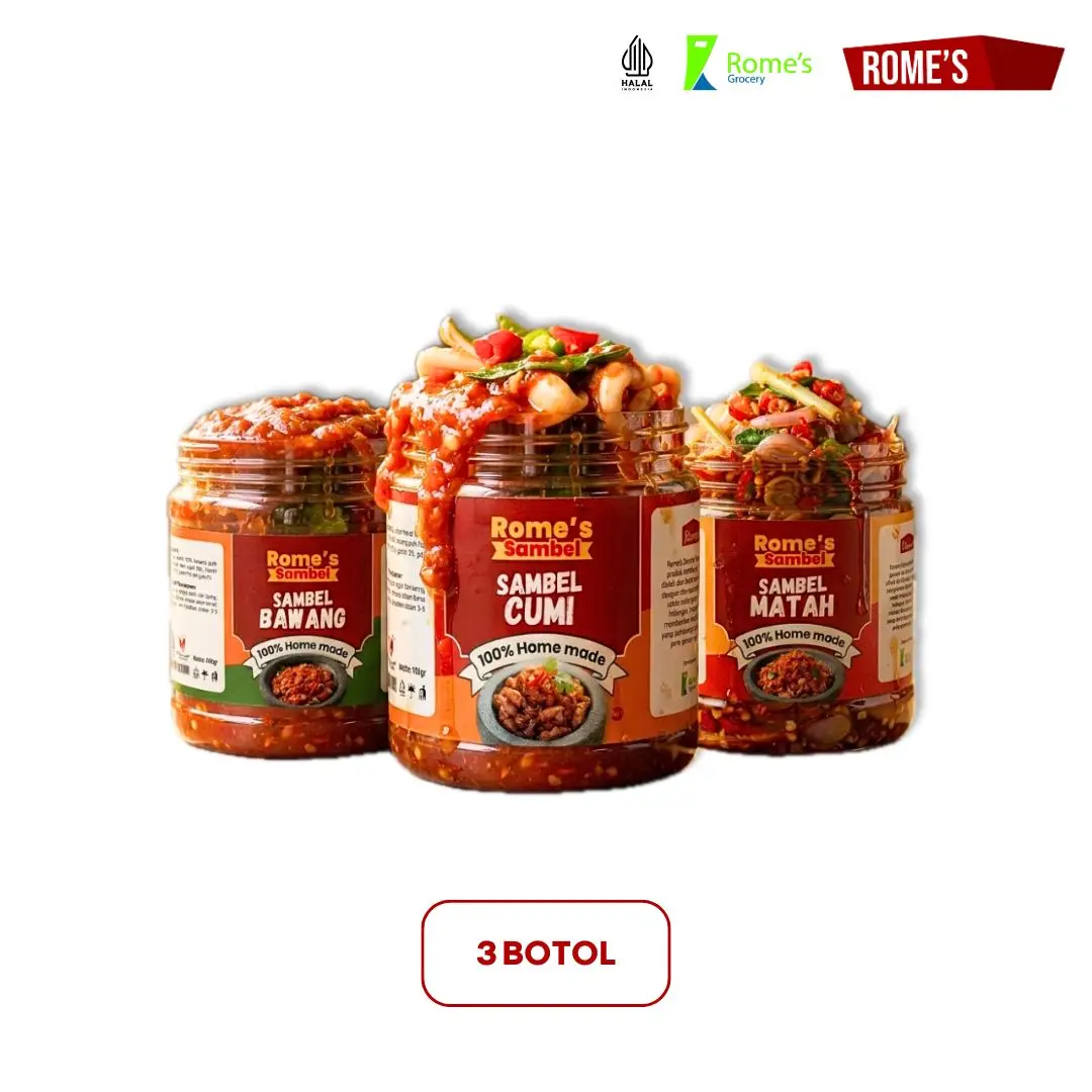 Sambal Paket Sambal Best Seller Rome's Daily - Cumi, Matah, & Bawang - Romes Daily